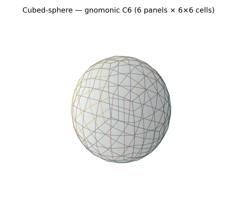 Cubed-sphere C6 mesh